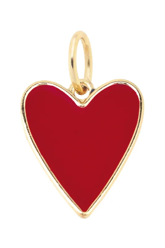 Enamel Heart Charm in Red sold by Canvas Style
