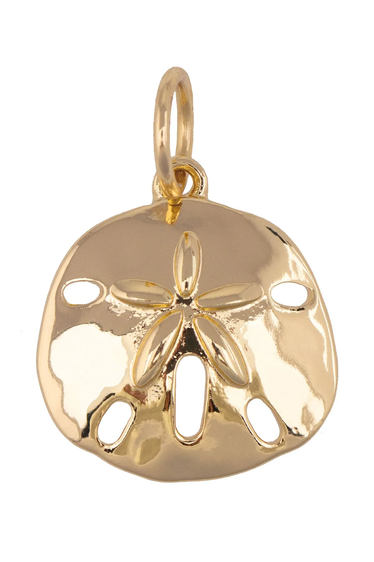 Sand Dollar Charm in Shiny Gold sold by Canvas Style