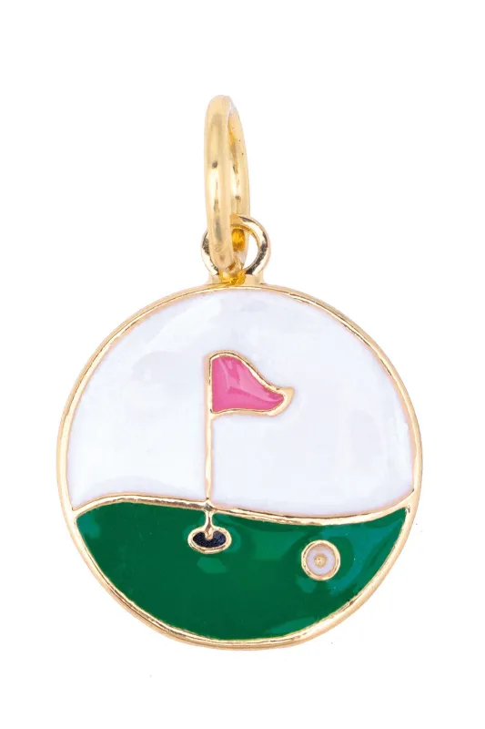 Hole in One Enamel Disc Charm in Multi sold by Canvas Style