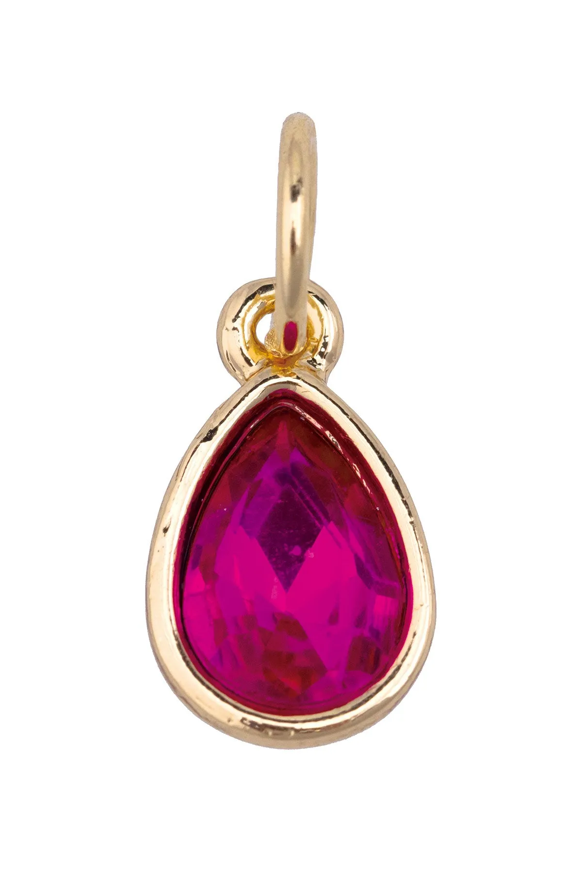 Rhinestone Teardrop Charm in Pink sold by Canvas Style