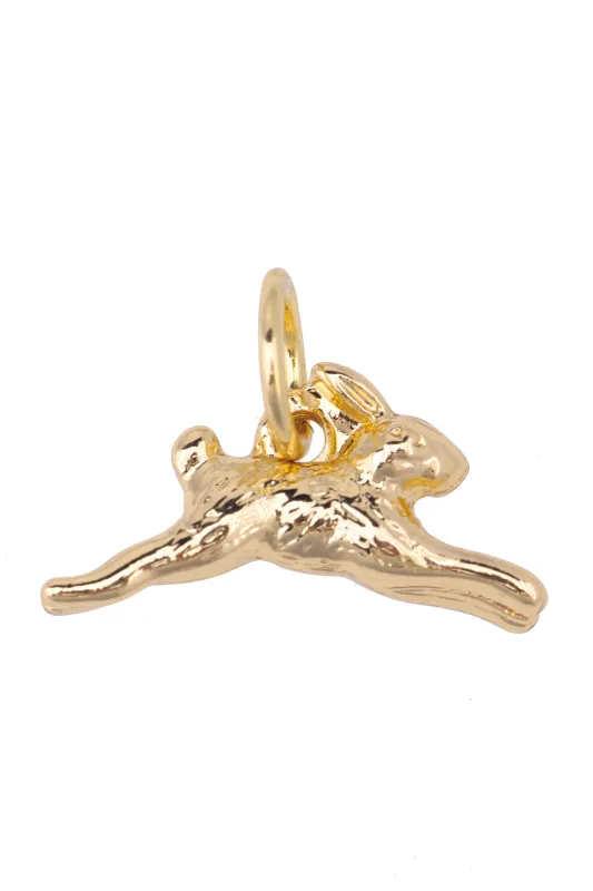 Lucky Rabbit Charm in Shiny Gold sold by Canvas Style