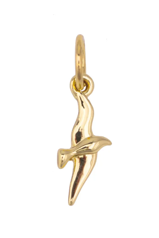 Soaring Bird Charm in Shiny Gold sold by Canvas Style