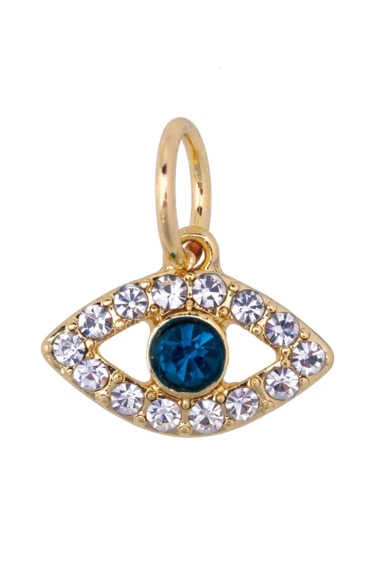 Pave Eye Charm in Shiny Gold sold by Canvas Style