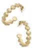 Catalina Cockle Shell Hoop Earrings in Shiny Gold sold by Canvas Style