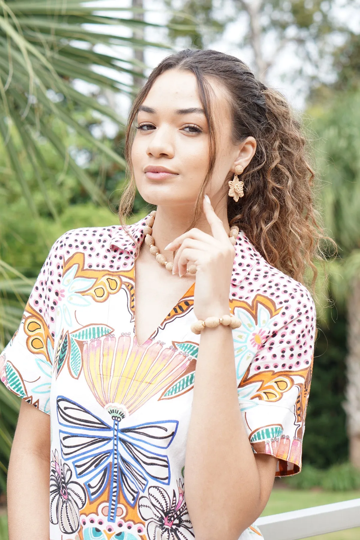 Mickey Raffia Beaded Stretch Bracelet in Natural sold by Canvas Style product image thumbnail 2