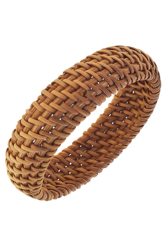 Celeste Wicker Bangle in Natural sold by Canvas Style