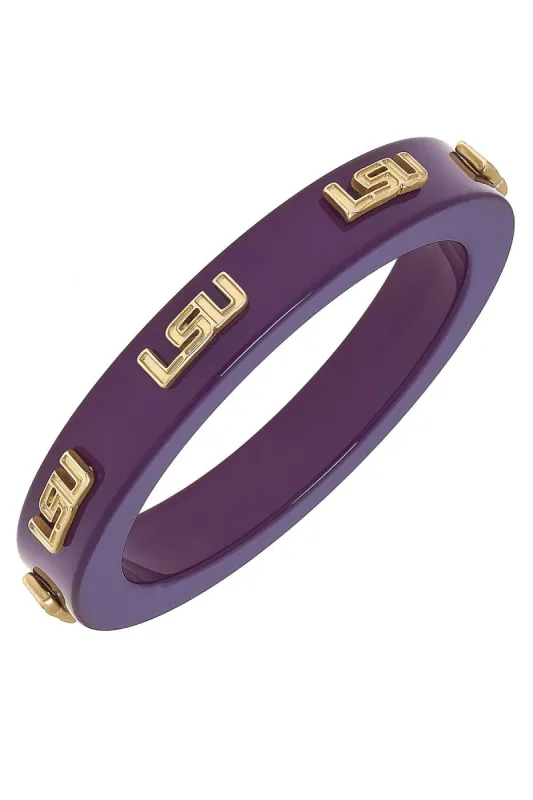 LSU Tigers Resin Logo Bangle - FINAL SALE sold by Canvas Style