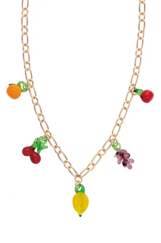 All Organic Glass Produce Necklace in Shiny Gold sold by Canvas Style
