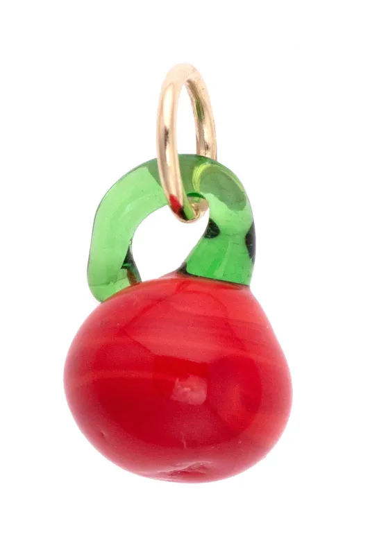 Glass Tomato Charm in Red & Green sold by Canvas Style