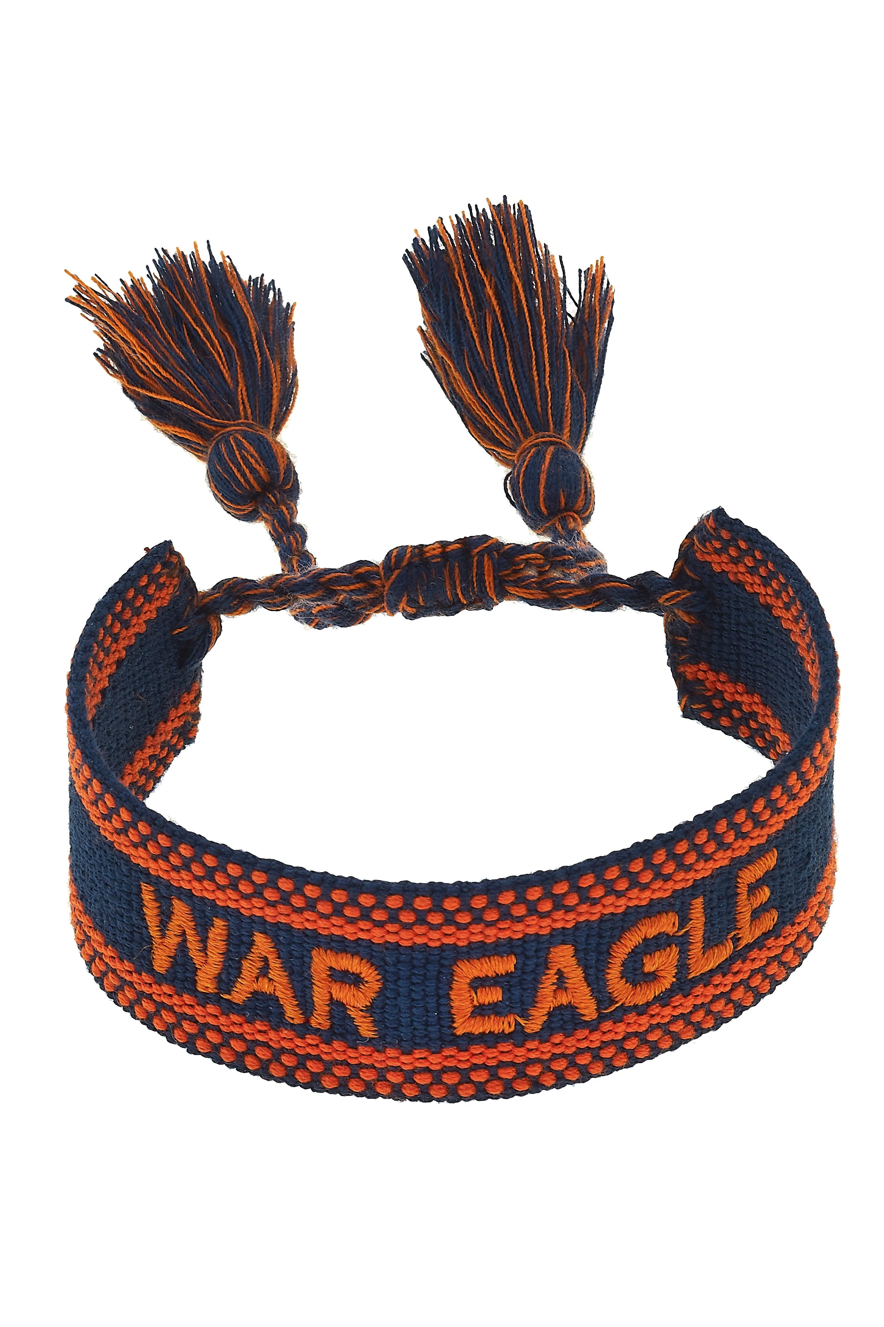 Auburn Tigers Woven Tassel Bracelet sold by Canvas Style