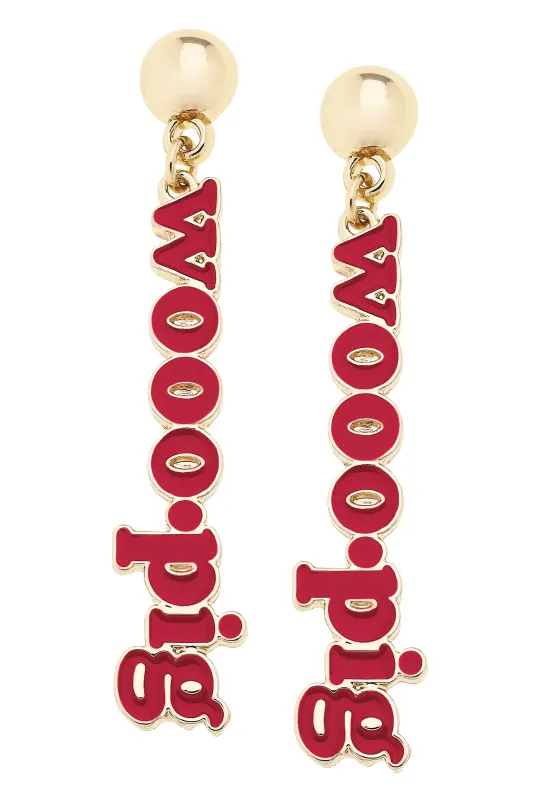 Arkansas Razorbacks Slogan Earrings sold by Canvas Style