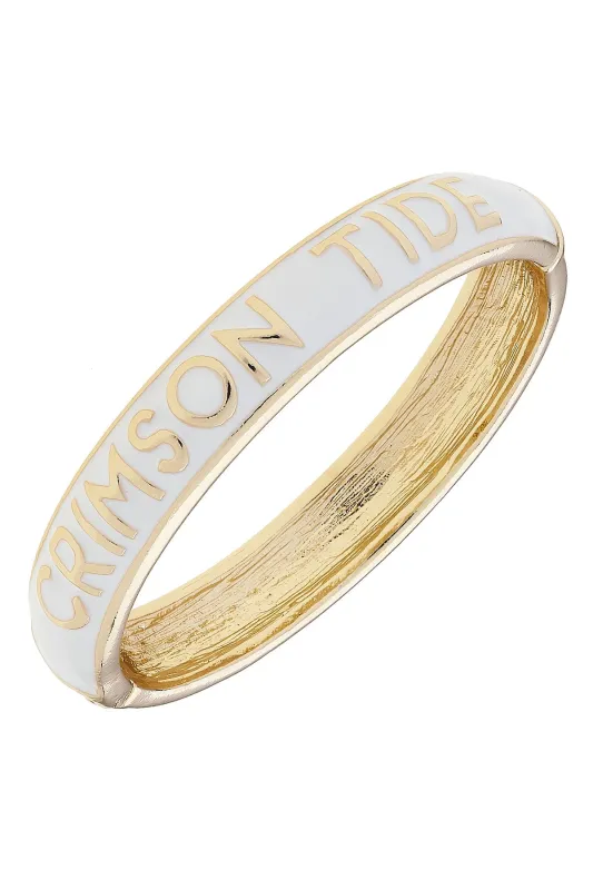 Alabama Crimson Tide Sculpted Enamel Hinge Bangle sold by Canvas Style