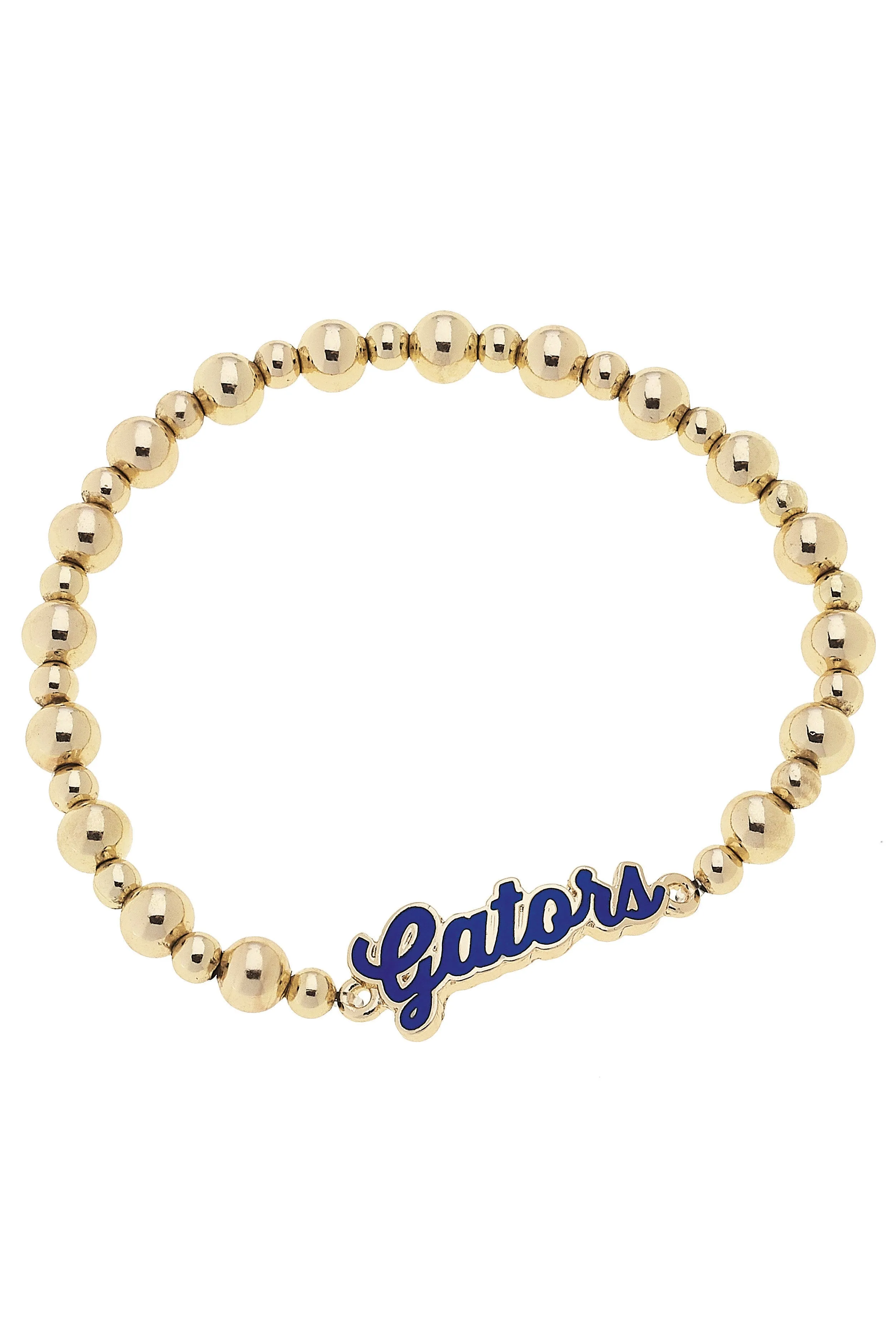 Florida Gators Autograph Enamel Stretch Bracelet in Shiny Gold sold by Canvas Style