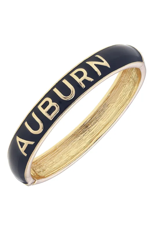 Auburn Tigers Sculpted Enamel Hinge Bangle sold by Canvas Style