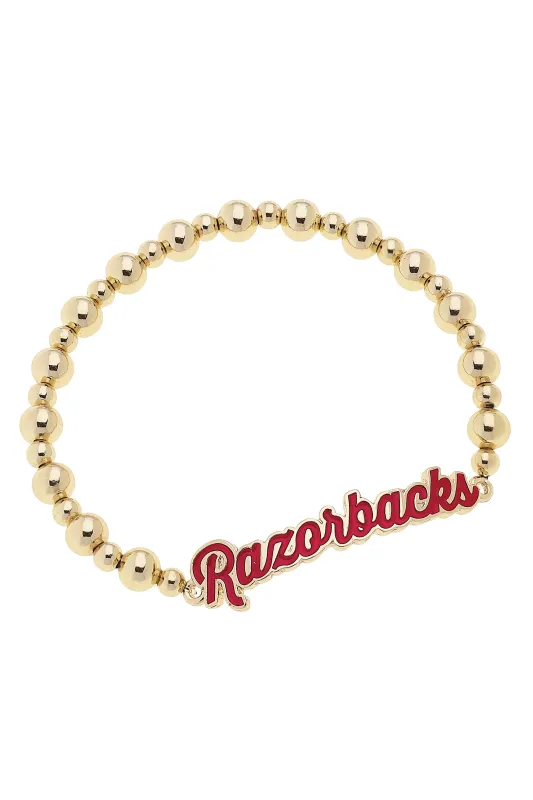 Arkansas Razorbacks Autograph Enamel Stretch Bracelet sold by Canvas Style