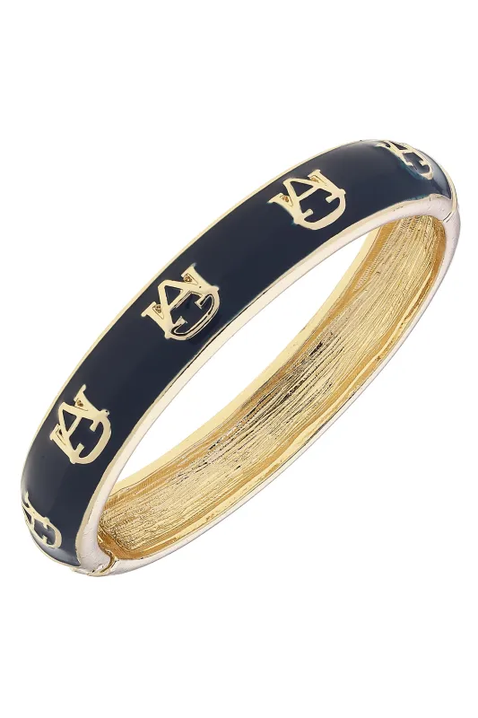 Auburn Tigers Sculpted Enamel Logo Hinge Bangle sold by Canvas Style