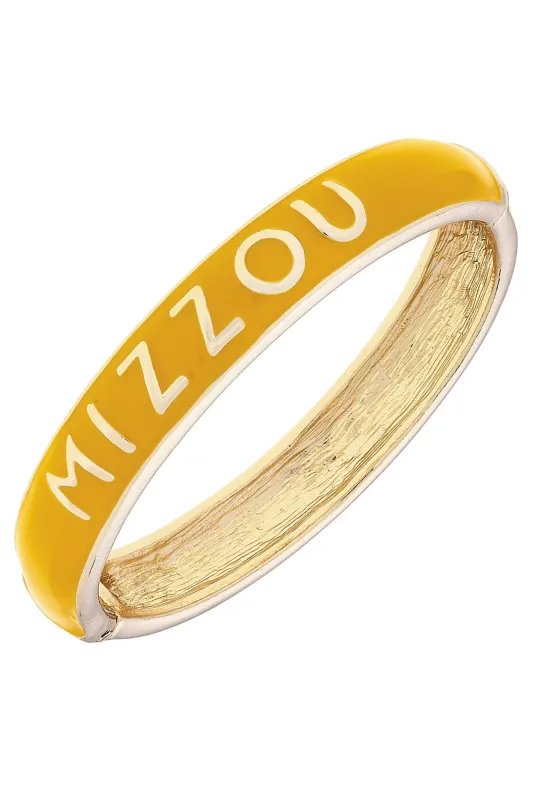 Missouri Tigers Sculpted Enamel Hinge Bangle in Gold sold by Canvas Style