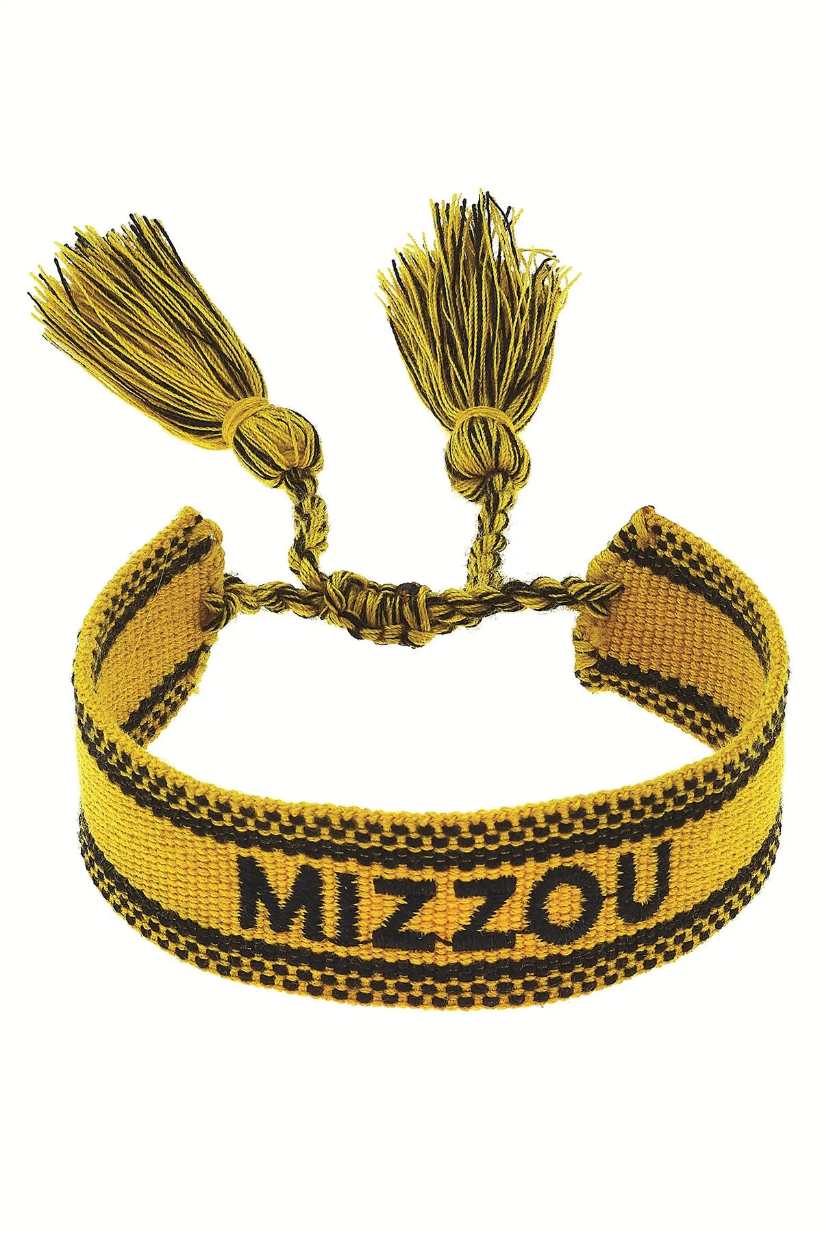 Missouri Tigers Woven Tassel Bracelet in Gold/Black sold by Canvas Style