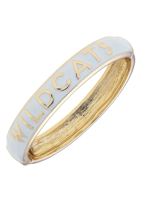 Kentucky Wildcats Sculpted Enamel Hinge Bangle in White sold by Canvas Style