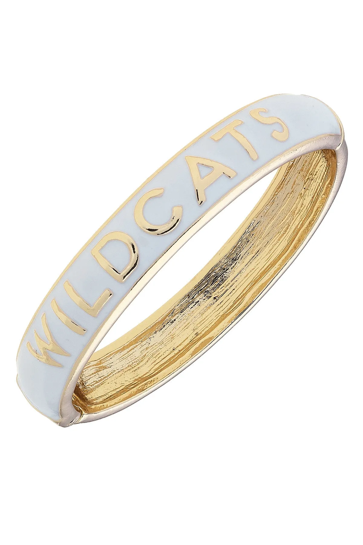 Kentucky Wildcats Sculpted Enamel Hinge Bangle in White sold by Canvas Style
