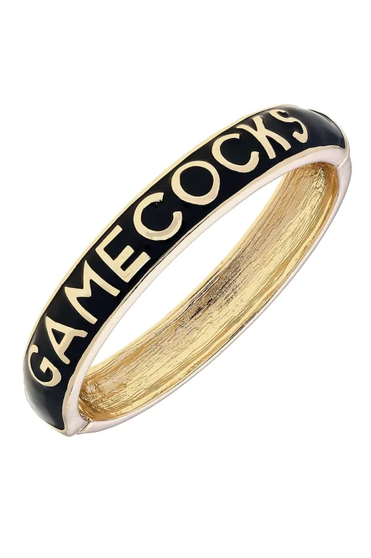 South Carolina Gamecocks Sculpted Enamel Hinge Bangle in Black sold by Canvas Style