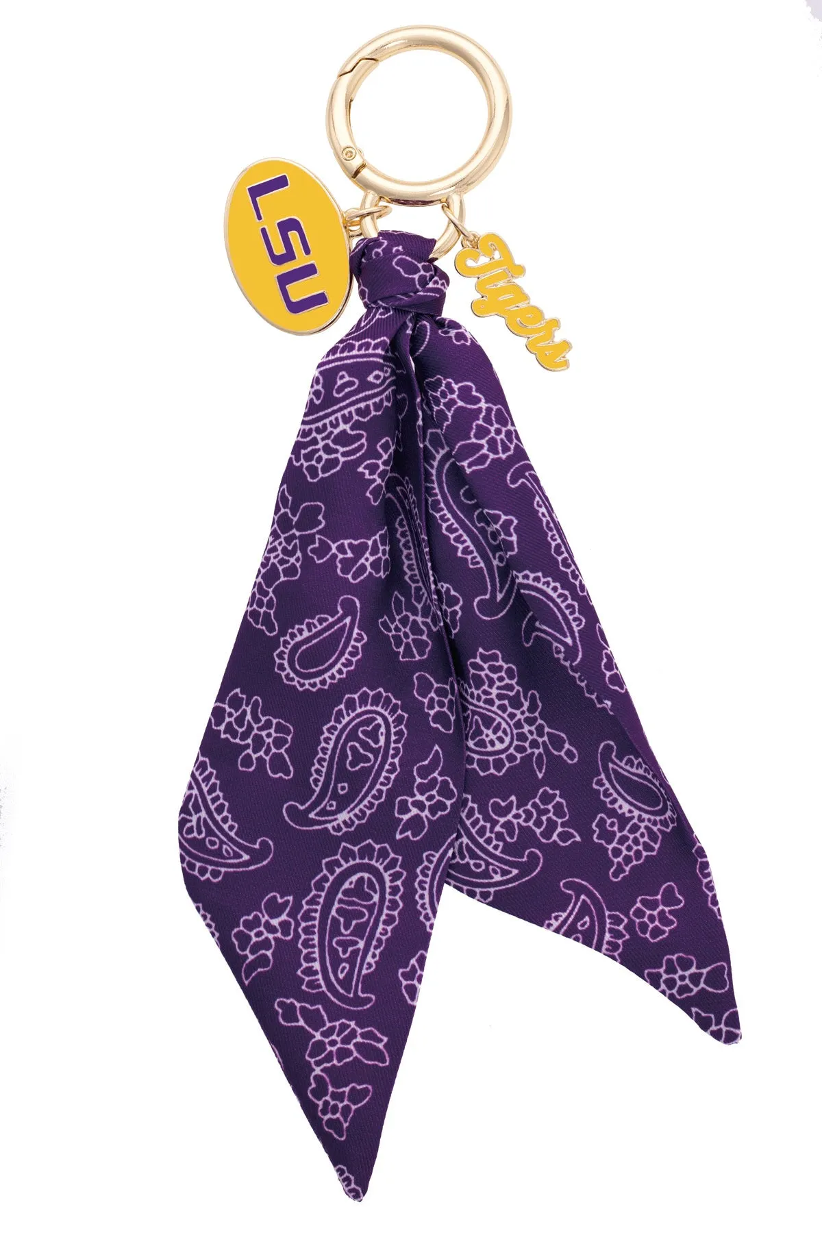 LSU Tigers Logo Bandana Bag Charm sold by Canvas Style