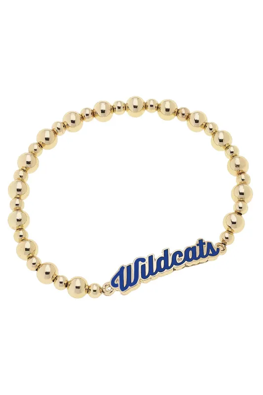 Kentucky Wildcats Autograph Enamel Stretch Bracelet in Shiny Gold sold by Canvas Style