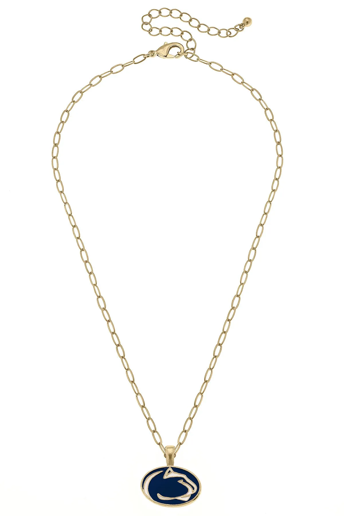 Penn State Nittany Lions Enamel Pendant Necklace in Shiny Gold sold by Canvas Style