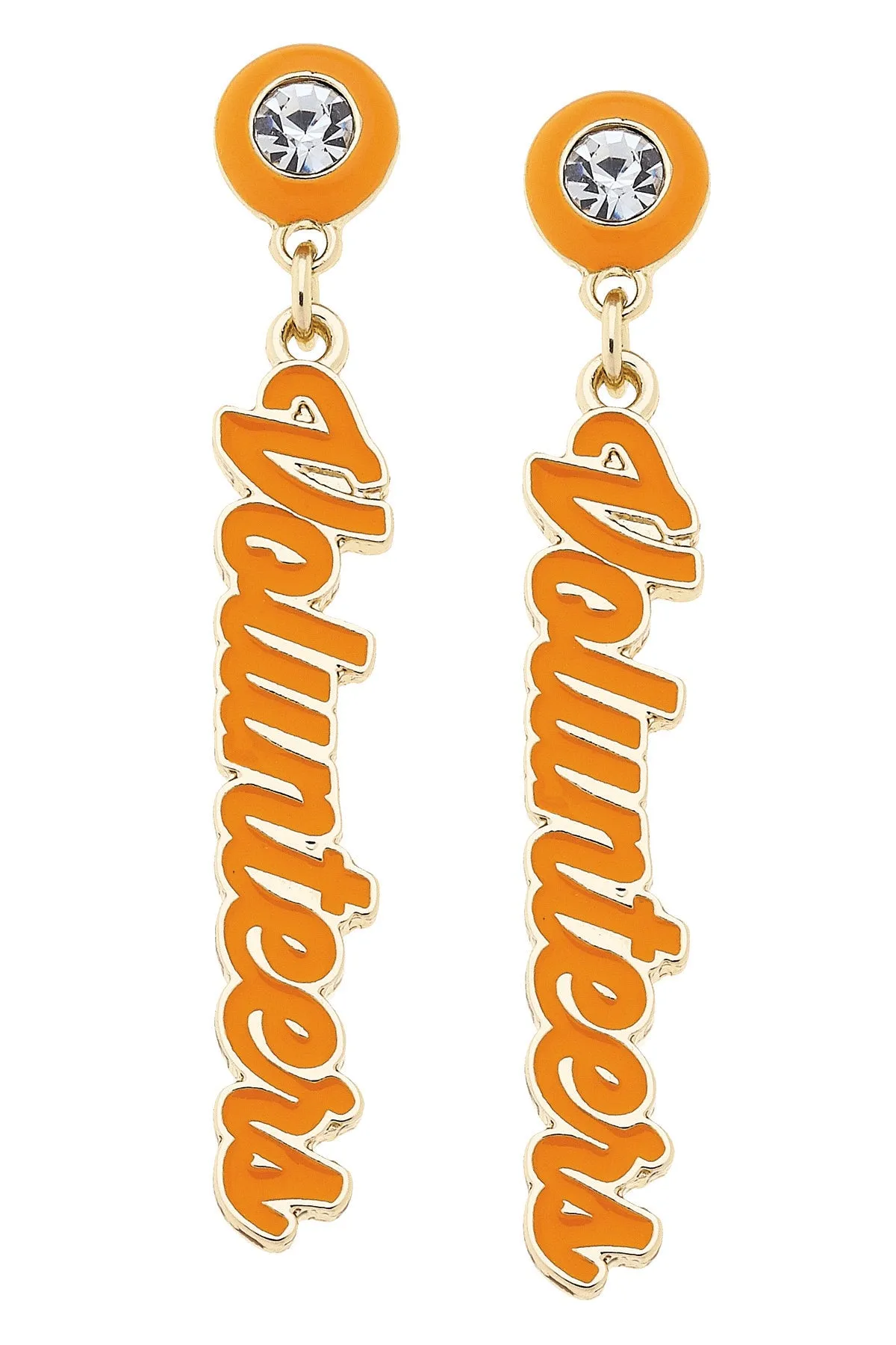 Tennessee Vols Autograph Enamel Earrings in Orange sold by Canvas Style