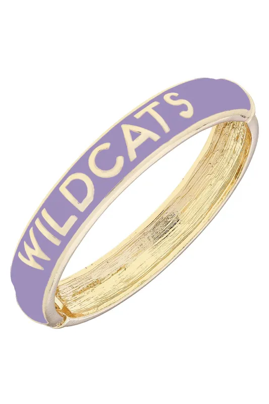 Kansas State Wildcats Sculpted Enamel Hinge Bangle in Lilac sold by Canvas Style
