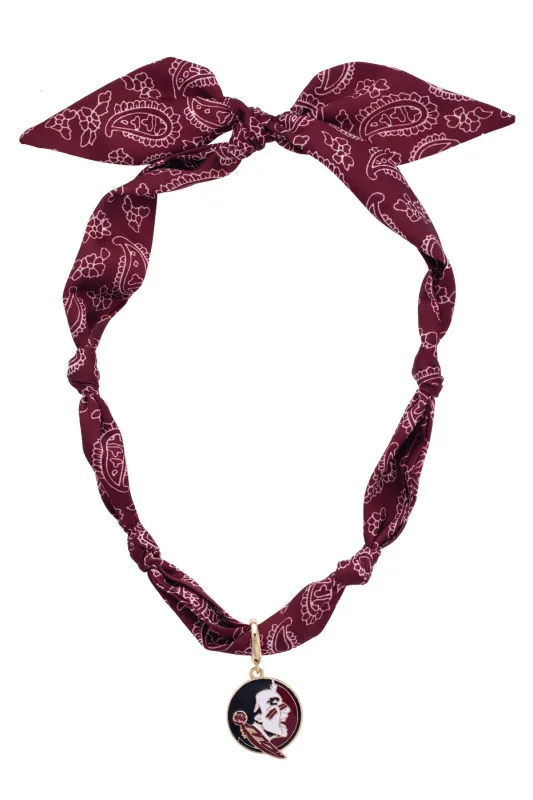 Florida State Seminoles Logo Bandana Scarf Necklace made by Canvas Style