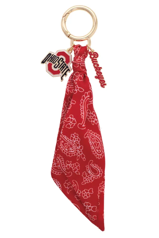 Ohio State Buckeyes Logo Bandana Bag Charm made by Canvas Style