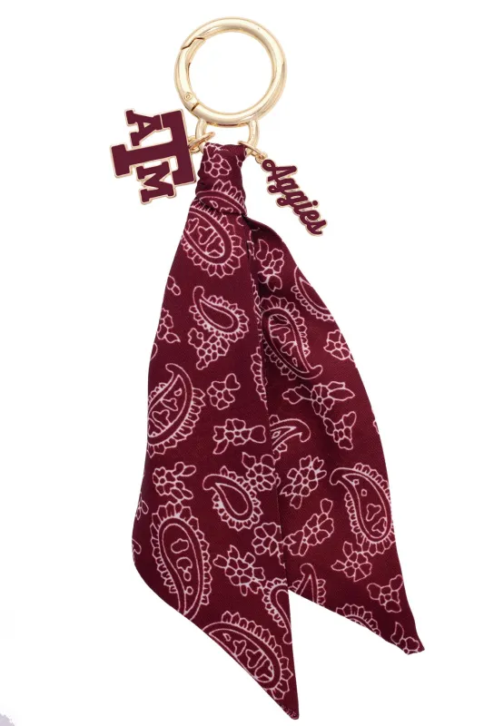 Texas A&M Aggies Logo Bandana Bag Charm sold by Canvas Style