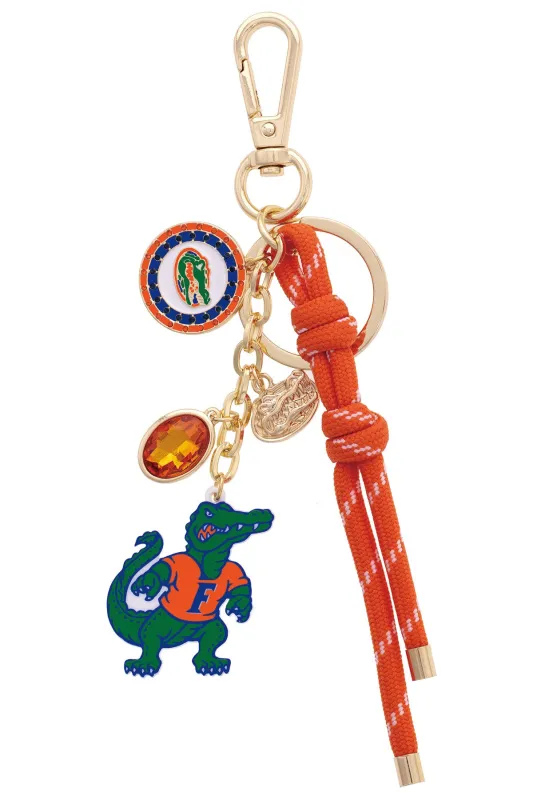 Florida Gators Cluster Bag Charm in Blue & Shiny Gold sold by Canvas Style