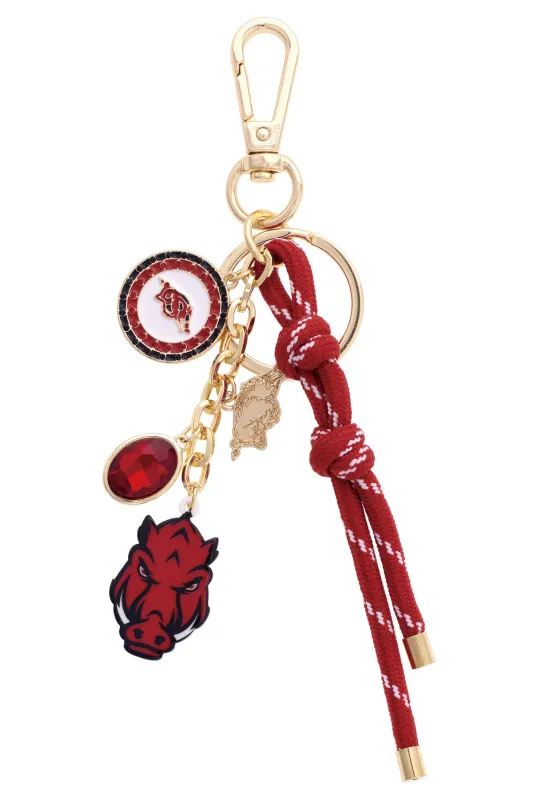 Arkansas Razorbacks Cluster Bag Charm sold by Canvas Style