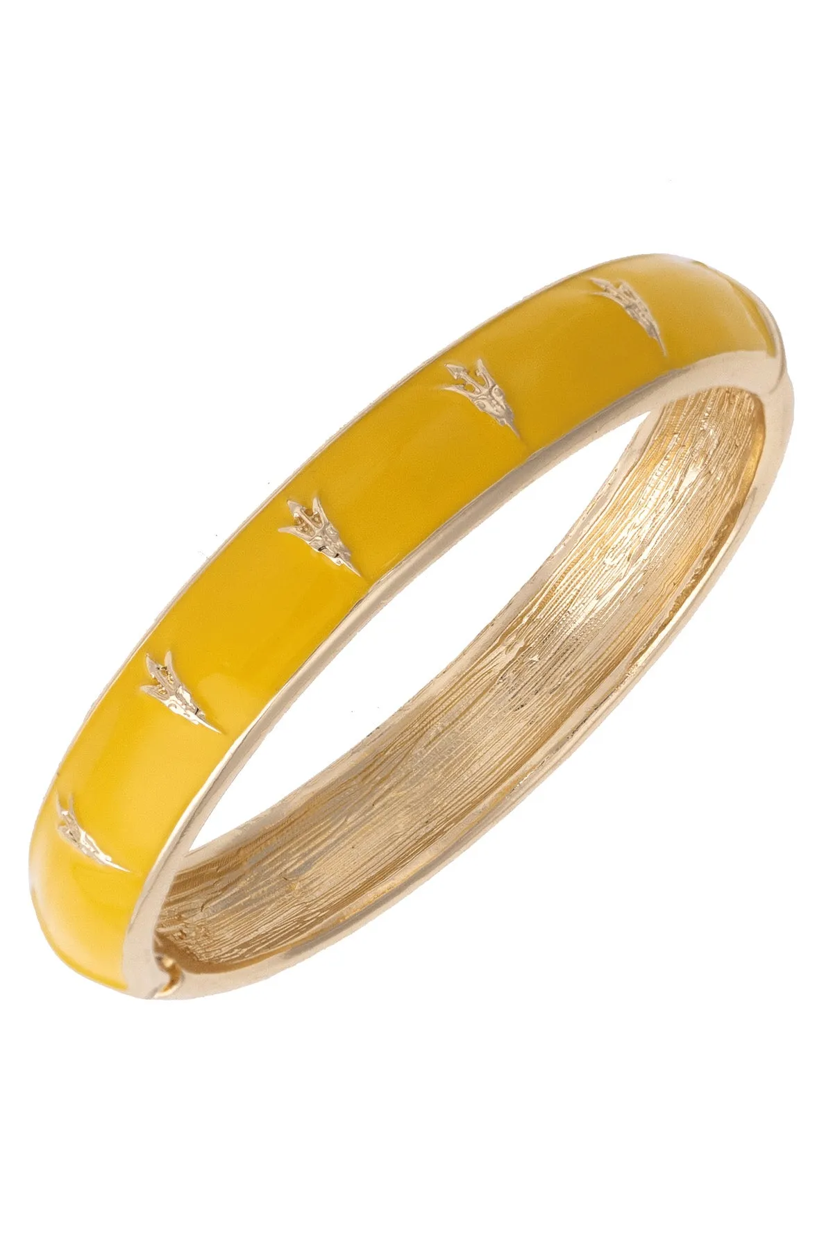 Arizona State Sun Devils Sculpted Enamel Logo Hinge Bangle in Gold sold by Canvas Style