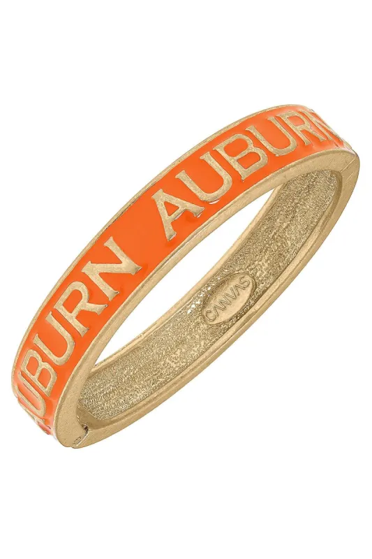 Auburn Tigers Enamel Hinge Bangle - FINAL SALE sold by Canvas Style