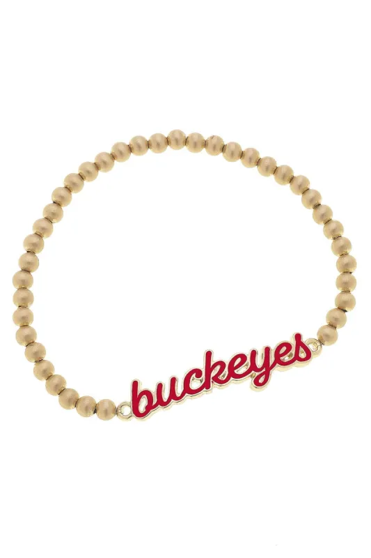 Ohio State Buckeyes Enamel Script Stretch Bracelet sold by Canvas Style