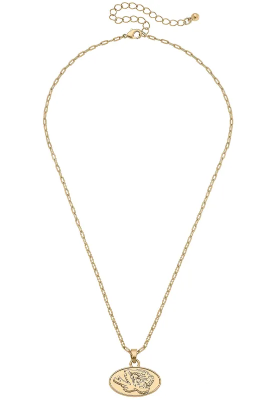 Missouri Tigers 24K Gold Plated Pendant Necklace sold by Canvas Style