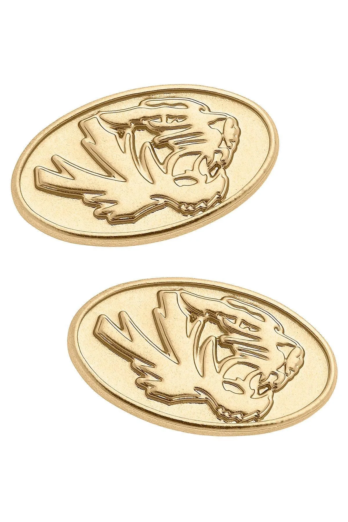 Missouri Tigers 24K Gold Plated Stud Earrings sold by Canvas Style