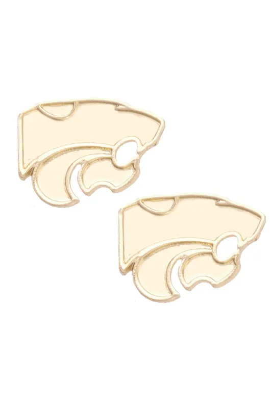 Kansas State Wildcats 24K Gold Plated Stud Earrings sold by Canvas Style