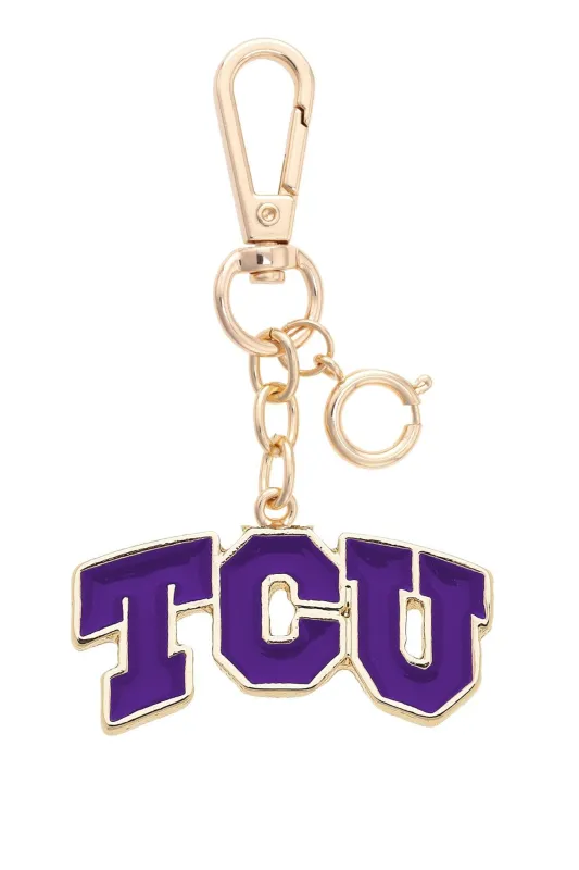 TCU Horned Frogs Enamel Logo Bag Charm sold by Canvas Style