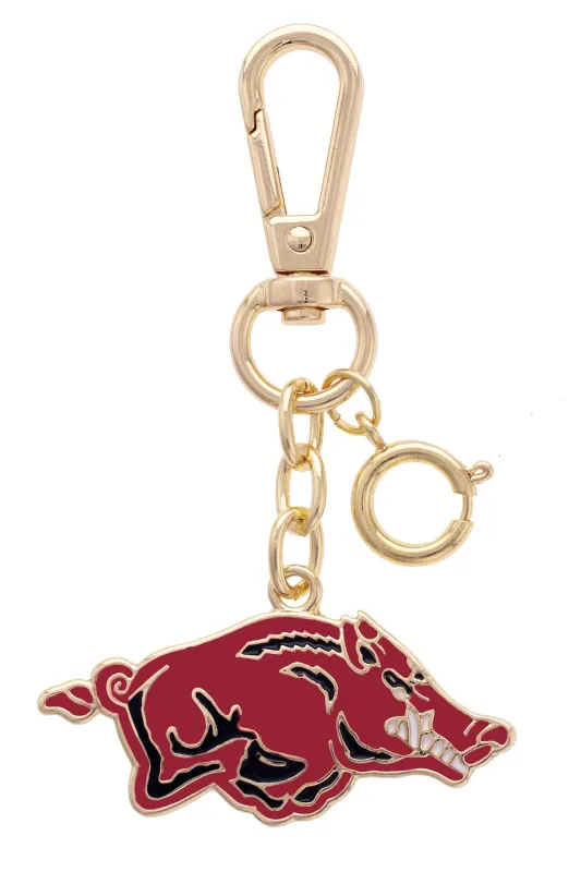 Arkansas Razorbacks Enamel Logo Bag Charm sold by Canvas Style