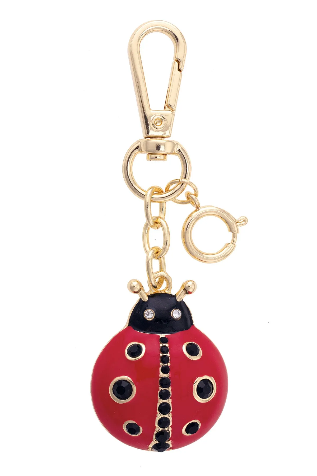 Ladybug Enamel Bag Charm in Red & Black sold by Canvas Style