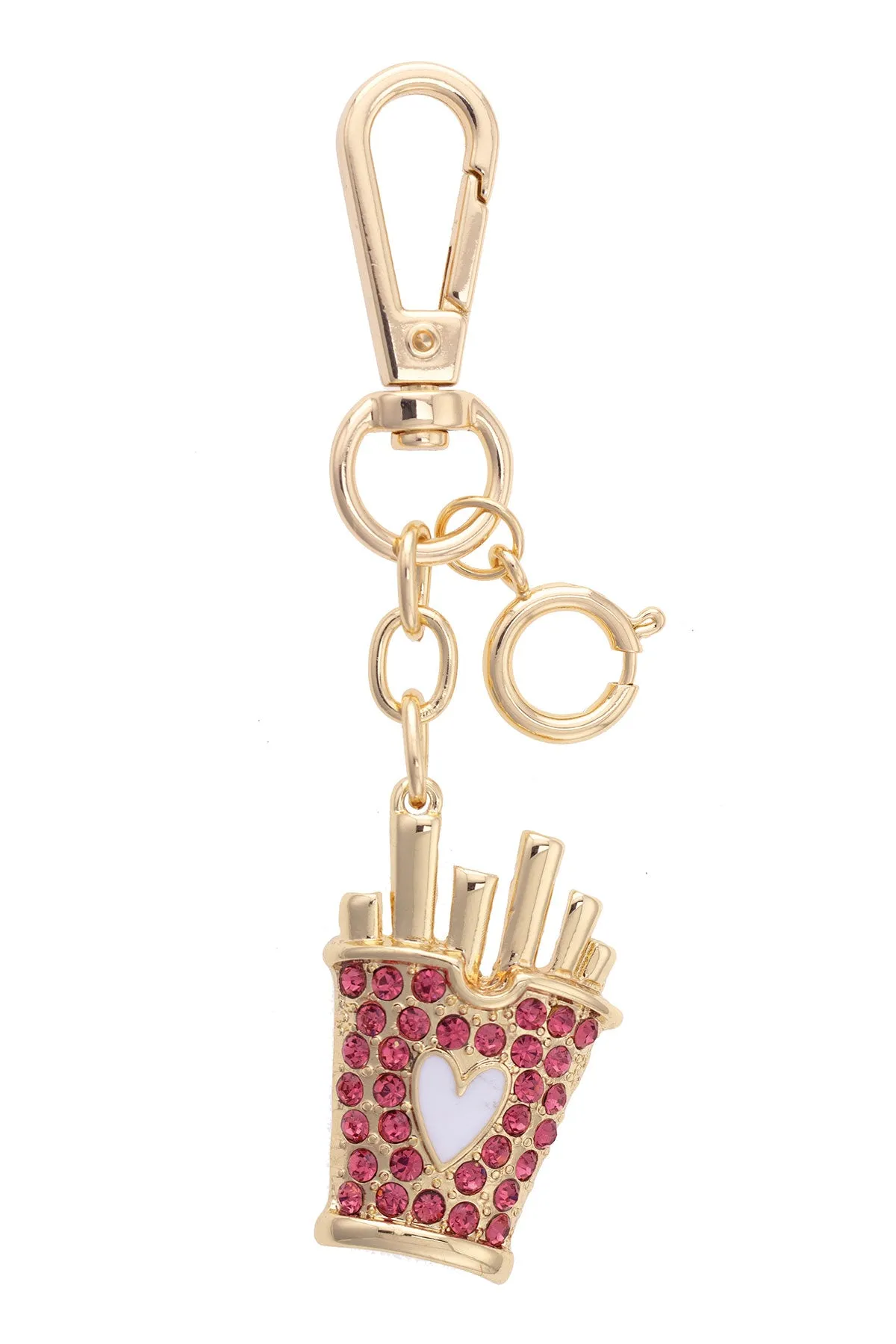 Pave French Fries Bag Charm in Pink sold by Canvas Style