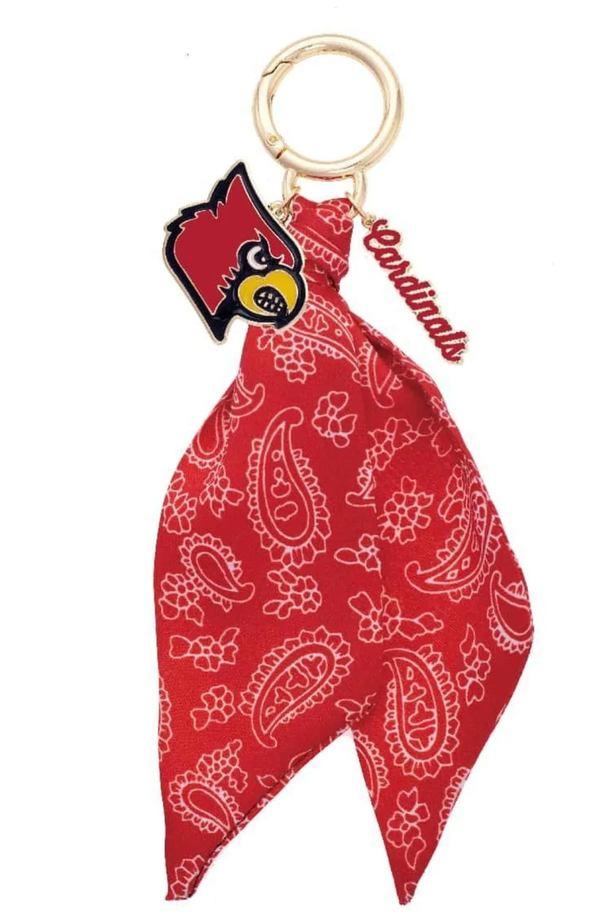 Louisville Cardinals Logo Bandana Bag Charm sold by Canvas Style