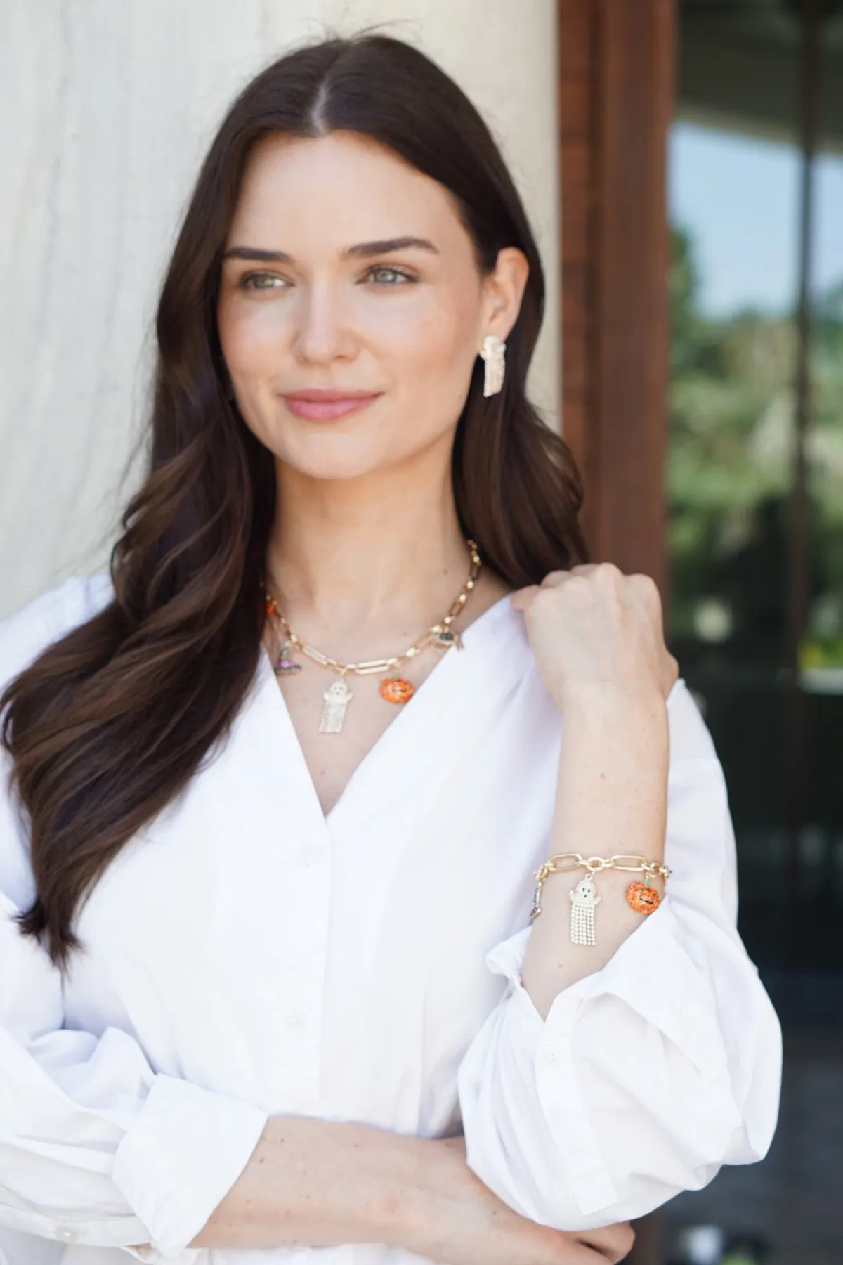 Ghost Pave Fringe Earrings in Silver sold by Canvas Style product image thumbnail 2