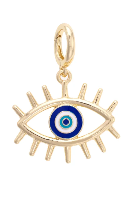 Evil Eye Pendant Charm in Shiny Gold sold by Canvas Style