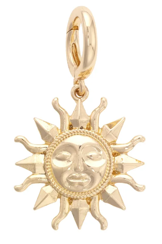 Tuscan Sun Pendant Charm in Shiny Gold sold by Canvas Style