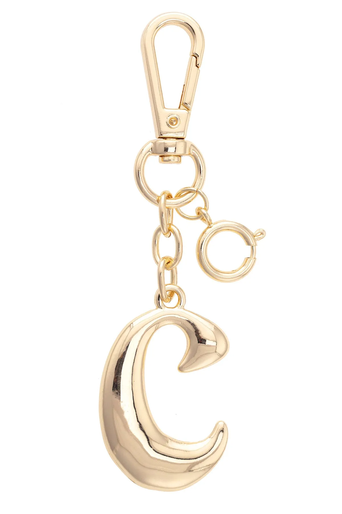 Letter Initial Bag Charm in Shiny Gold sold by Canvas Style product image thumbnail 4